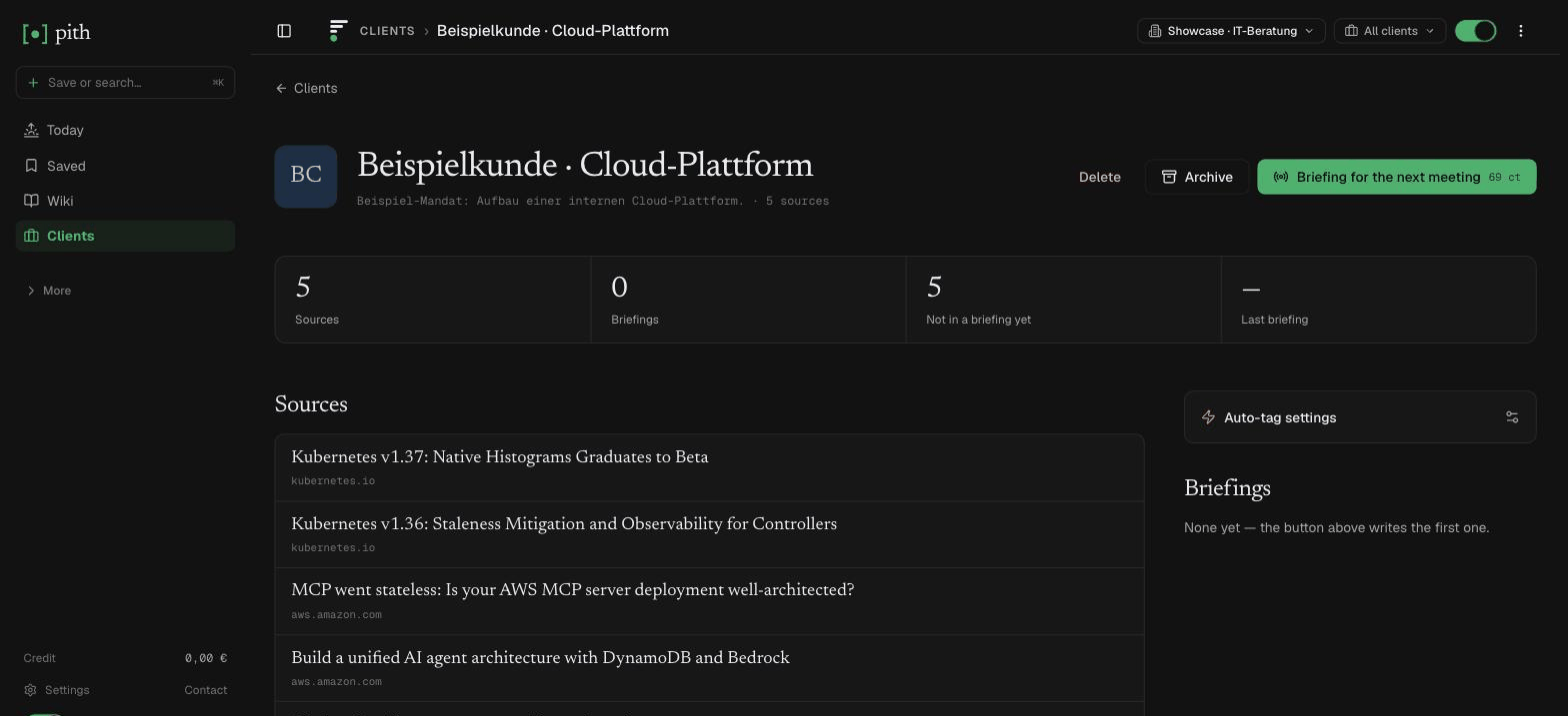 Kunden & Mandate — product screenshot