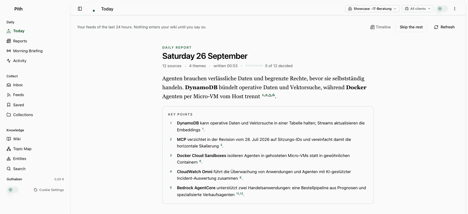 Morgenbericht — product screenshot